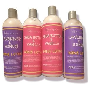 4x  (Renpure Lavender(2) & Honey & Shea butter & vanilla Body Lotion  16 oz NEW